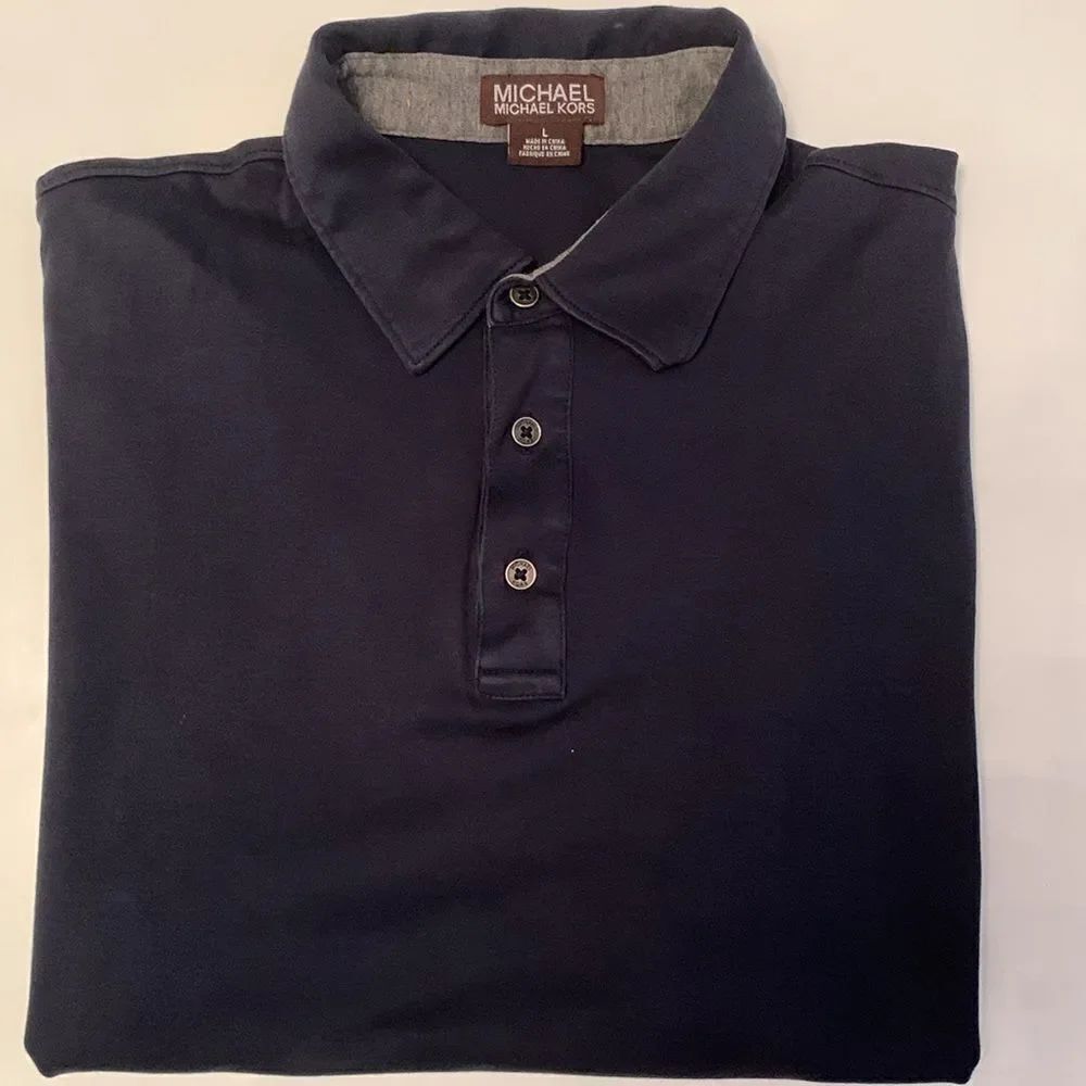 Michael Kors Cotton Navy Polo Shirt Men’s Size L